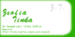 zsofia tinka business card